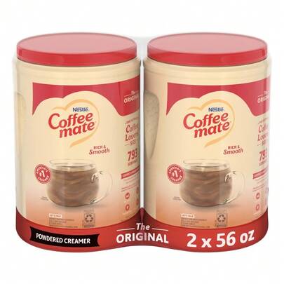 Nestle' Nestle Coffee Mate Coffee Creamer, Original, Non Dairy Powder Creamer, 56 Oz Bulk Pack (Pack Of 2)