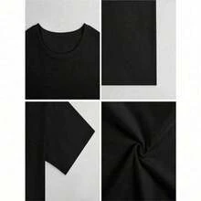 playeras de algodón mujer 1pscCamiseta de mujer talla con estampado de aguacate y globo con orgullo no binario, de manga corta, gráfico divertido,% poliéster, cuello redondo, informal, 220g100%cotton ropa de mujer  Daily home top - Negro - Ver 3