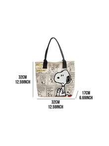 SNOOPY Mini Fashion Minimalist Soft Drawstring Crossbody Bag, Square Design, Multifunctional Fashion PU Soft Lightweight Phone Bag, Bucket Bag, Solid Color Waterproof, Suitable For School, Hiking, Backpack, Study, Canvas Bag, Tutoring Bag, Large Capacity Student School Bag, Back To School Season, Graduation Season Gift, Document Storage - View 4