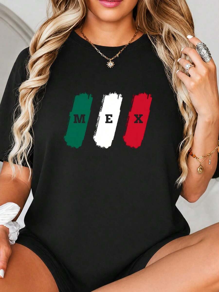 México Impresión gráfica de trazo de pincel Fl-ag, Verde Blanco Rojo Letras M O X, Diseño de textura pintada, Arte del Patriotismo Nacional para Decoración o Artesanía.jpgRegalos personalizados: Camisetas para mujer con estilos modernos, hippies, casuales y minimalistas. Ropa masculina personalizada única, armarios cápsula, ropa básica/urbana para hombre. Regalos ideales para novios, familiares y amigos, adecuados para cumpleaños, vacaciones, colegio/competiciones, deportes/escalada, etc., también adecuados para la moda de otoño y actividades urbanas. Verano negro.