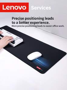 Tấm lót chuột cỡ lớn Lenovo 800*300*4mm với đế cao su chống trượt, viền may chắc chắn, thích hợp cho bàn phím, laptop, văn phòng và bàn làm việc. - Xem 3