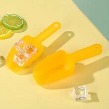 1pcs Mini Multi-Functional Ice Scoop, Flour Scoop And Measuring Scoop Set - Made Of Durable PP Plastic - Yellow - View 3