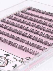 96pcs Self-Adhesive False Eyelashes - Transparent Lash Stems, Natural & Realistic, Fishscale Segmented False Lashes, C-Curl Flared Individual Lashes, Thick & Full, Suitable For Beginners, Lash Clusters, Individual Lashes, False Eyelashes - View 6