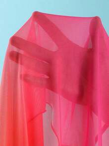 Swim Oasis Conjunto de traje de baño de 2 piezas de moda alta para mujer con falda ajustado con abertura lateral fruncida, ajustable con doble tirante y diseño de concha con degradado de color para primavera/verano - Rosa Fucsia - Ver 7
