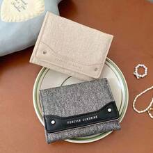 Elegant Tri-Fold Wallet, Minimalist Korean Style Unisex Wallet, Multiple Colors Available - Multicolor - View 5