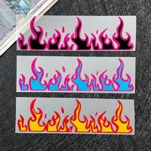 Flame Motorcycle Stickers, Waterproof Vinyl Decals Suitable For Bicycles, Cars, Helmets, Fuel Tanks - Decorative Stickers - View 7