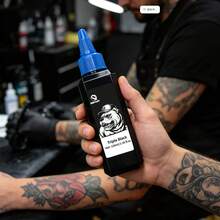 DQFART 黑色紋身墨水 3.38 盎司 (100ml) 純素紋身用品 高濃縮黑色，呈現鮮豔且持久的效果，適用於勾線、陰影和暈染 - 高級黑色紋身用品 - 黑色 - 查看 4