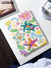 1 chiếc ốp lưng bảo vệ phẳng họa tiết rùa biển, tương thích với iPad 10.2 inch, Pro 11 2021/2020/thế hệ thứ 10, Mini 4/5/6, Galaxy Tab A8 10.5 inch 2022, Matepad 10.4/Tab, có khe cắm bút cảm ứng, chống rơi vỡ, kiêm giá đỡ máy tính bảng. - Nhiều màu - Xem 3