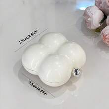 Cute Floral Pattern 7-Slot Portable Pill Case - Compact Medication Storage Box - White - View 9