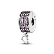 1 buah Liontin Manik-Manik Tema Hati Perak Sterling S925, Enamel Merah Bergandengan Tangan, Jejak Kaki Kucing, Manik-Manik Spacer Berlian Imitasi Penuh dan Rantai Pengaman Hati, Berbagai Gaya, Bertatahkan Zirkonia Merah Muda Ungu, Dilengkapi dengan Kotak Hadiah, Gaya Cinta yang Lembut, Cocok untuk Gelang Dasar, Pembuatan Perhiasan DIY Buatan Tangan dan Aksesori Hadiah Pasangan - MultiWarna - View 17