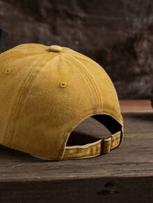 1pc Unisex Outdoor Casual Adjustable Baseball Cap With Sunflower Print - Yellow+Yellow - View 3