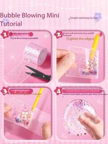 Nano Glue Bubble Blowing Set, DIY Handmade Stress Relief With Glue Material - 5cm*3M - View 7