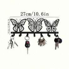 HELLOYOUNG Butterfly Shaped Wall Mounted Key Holder With Shelf, Adhesive Entryway Organizer Cute Aesthetic Decor For Hallway Bedroom Office Dorm, Functional Wall Art Housewarming Gift, Wall Art Room Home Decor - TY7202 - View 10
