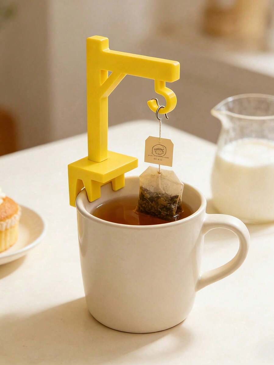 Giá đỡ túi trà hình con hạc mini sáng tạo, có thể tái sử dụng, móc giữ túi trà chống rơi vỡ, kẹp cố định túi trà cho cốc (dày 3-5mm), dễ dàng treo túi trà, giúp trà ngấm đều, dụng cụ tiện lợi, quà tặng cho người yêu trà tại nhà và văn phòng. - Nhiều màu - Xem 1