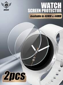 2片装高清钢化玻璃手表屏幕保护膜，适用于以下型号：Watch8 Ultra/Watch8-44MM/Watch8-40MM/Watch8 Classic-46MM/Watch6 Classic-47mm/Watch6 Classic-43mm/Watch7-44mm/Watch7 Ultra-47mm/Watch4 Classic-46mm/Watch7-40mm/Watch7 FE/Watch4 Classic-42mm/Watch Active 2 40mm/2 44mm/Watch3 41mm/45mm/Watch6 44mm/40mm/Watch5 Pro 45mm/Watch5 44mm/40mm/Watch4 44mm/40mm - 無色 - 查看 37