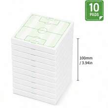 10入 50張 75x75mm 高級 80gsm 白色紙貼紙便條本 足球戰術板 足球場用品 運動迷禮物 辦公桌配件 待辦清單 計劃本 文具 - 50 Sheets 75x75mm Premium 80gsm White Paper Sticky Notes - 查看 7