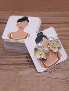 10/30/50/100pcs Kartu Pajangan Perhiasan Anting-Anting Acak Berbagai Macam - MultiWarna - View 5