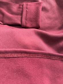 Women's Plush Ribbed Blouse Long Sleeve High Neck Basic Casual Modern Thermic Black S,M,L,XL - 酒紅色 - 查看 3