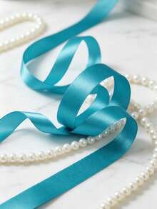 1 Roll Peacock Blue Double-Sided Satin Ribbon, Peacock Blue, Teal, Turquoise Blue, Emerald Teal, Peacock Teal, Dark Cyan, Blue‑Green,Width 1cm/1.5cm/2c/2.5cm/3cm/4cm/5cm/7.5cm/10cm, Length 22m, High Gloss Peacock Blue Satin Ribbon, Floral Packaging Ribbon, Suitabl Gifts, Gift Wrapping, Clothing - Peacock Blue High-gloss Satin Ribbon - View 9