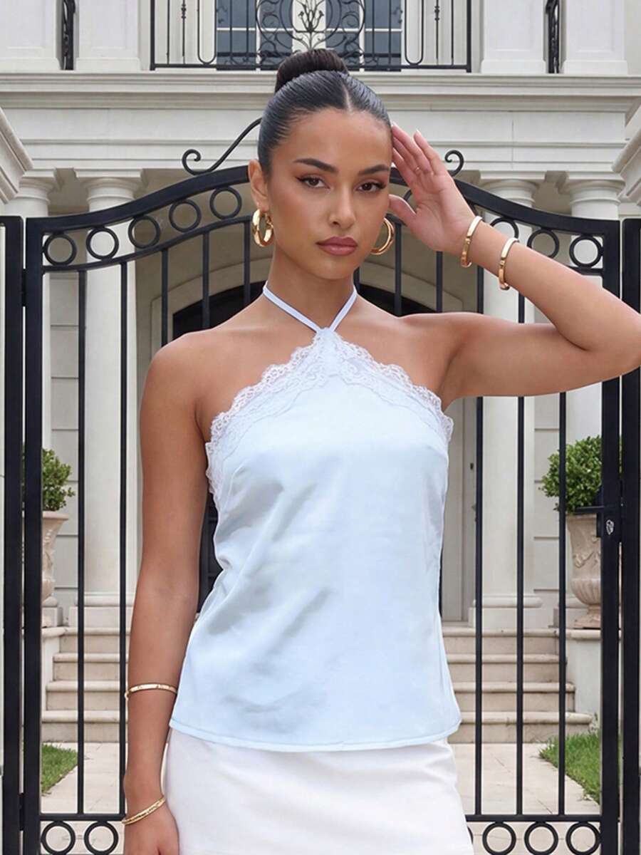 Women Tank Tops & Camis - Blue - View 1