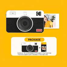 Kodak Instant Camera, Photo And Print In One, Retro-Style Camera With Clear Image Quality, Portable For Students And Travelers, Automatic Photo Lamination, And Various Filter Effects. - View 7