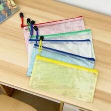 Tas Jaring Berresleting Aneka Warna, Ukuran Surat A4/A5/A6 - Kantong File dan Penyimpanan PVC Tahan Lama dengan Gantungan untuk Perjalanan, Sekolah, Kantor, Permainan Papan & Perlengkapan Sulaman, Tas Penyimpanan - warna - View 5