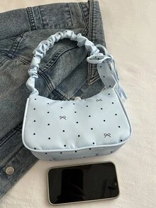 Bolso de hombro minimalista de unicolor y de moda - Azul - Ver 6