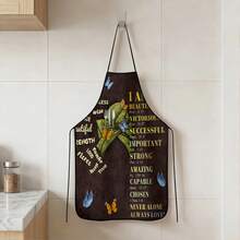 1pc, Portrait & Letter Pattern Polyester Apron, Suitable For Cooking, Baking, And Gardening - Can Be Used As Attire For The Kitchen And Dining - Multicolor - View 20