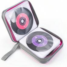 40片容量CD收納袋，防刮耐用光碟盒，便攜式車用DVD收納盒，居家/辦公室光碟整理盒 - 查看 3