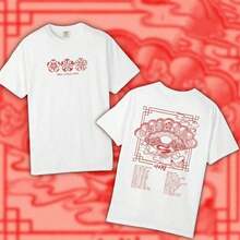 Camia Premium Arirang Flower, Camia de Algodón Suave para Fans de K-Pop, Diseño Floral Único, Ropa Casual Unisex, , Stock Limitado, Mejor Regalo para Fans del Ejército, Transpirable y Cómoda - Blanco - Ver 6