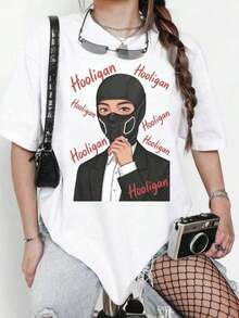 Arirang Tour Inspired Tee, Hooligan Jin Meme Shirt Women's Fashionable Casual T-Shirt With Creative Print, Short Sleeve, Round Neck, For Spring And Summer, Festive Celebration Shirt, Party Wear Top - 白色 - 查看 1
