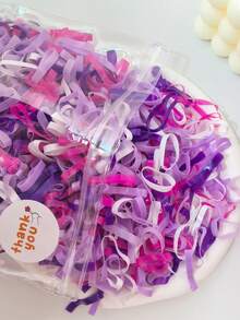 500 piezas de gomas elásticas de color púrpura mixto, bandas de goma desechables grandes, accesorios para el cabello con bandas de goma grandes, scrunchies de cabello lindos para uso diario, coleta, peinado de boda, adecuados para la vida diaria, vacaciones, fiestas, regalos - Multicolor - Ver 3