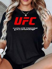 Large Red Text Representing Strength And Passion, Accompanied By White Letters Conveying Energy And Competitiveness. Women's T-Shirt, 100% Cotton, 220g - 黑色 - View 1