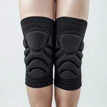 1pc Thick EVA Foam Knee Pads, Elastic & Breathable, Provide Knee Support, Suitable For Dancing, Volleyball, Running, Basketball And Other Sports, Unisex Design (Single Pack) - Black - View 1