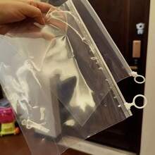 6个23*14厘米拉环透明防水旅行收纳袋，学生及办公文件分类袋，耐用密封储物袋，实用礼品 - 查看 2