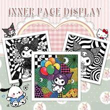 SANRIO (升級豪華版，厚紙，20*20CM) KUROMI 著色本，適合兒童與成人，藝術與學校用品，24 頁，適合聖誕節、萬聖節、生日與返校禮物 - 填色本 - 查看 5