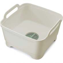 Wash And Drain Kitchen Washing Up Bowl 9L Grey With Handles And Draining Plug For Sink - Đá/Cây xô thơm - Xem 6
