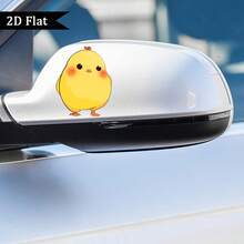 Cute Little Yellow Chick Car Sticker Cartoon Pattern Self Adhesive Glass Surface, Asymmetric Shape - Car Stickers - View 6