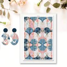 1pc Colorful Flower Leopard Pattern Print Polymer Clay Transfer Paper, Suitable For Creating Jewelry, Earrings, Transfer Paper DIY Handmade Mold - 1Pc - View 23