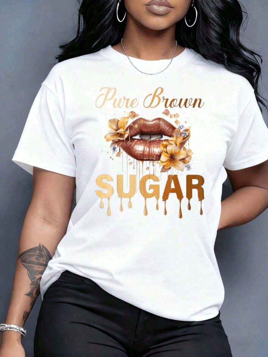 Playera Blanca Mujer con Estampado de "Style", Estilo Casual - Negro - Ver 1