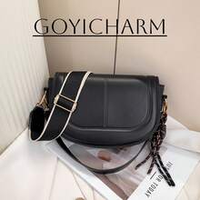 GOYICHARM 2026 畅销款马鞍包 | 双肩带:可调节织带和 PU 手柄 | 两用斜挎包,附赠挂饰 - 彩色 - 查看 10