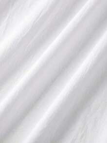 Vestido elegante de longitud media sin mangas con diseño de cintura plisada y unicolor para mujer - Blanco - Ver 7