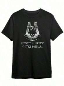 Camiseta Halo ODST Battle Worn Textured &Quot;Feet First Into Quot; 1 Divertida Colección de Camisetas Gráficas de Manga Corta para  TP - Negro - Ver 5