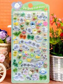 3D Embossed Foil Stickers - Underwater World, Ocean Bubbles, Suitable For Decorating Diaries, Photo Albums, Phone Cases - Multicolor - View 10