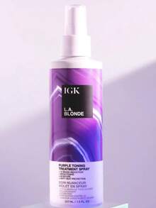 IGK LA Blonde Purple Toning Treatment Spray 7 Oz – Leave-In Brass Neutralizing Hair Spray For Blonde & Highlighted Hair, Heat Protectant Up To 450°F, Hydrating & Shine Boost - Spray - View 3