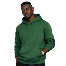 Relaxed Kangaroo Hoodie Sweatshirt, Soft And Warm - Army Green - View 1