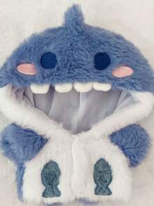 Shark Jacket Outfit Suitable For 20cm Cotton Doll, Includes Jacket And Shoes Only, Doll Not Included - Dusty Blue - View 1