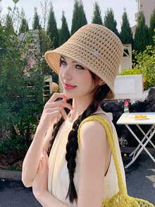 1pc Women Casual Polyester Bucket Hat, Versatile For Daily And Outdoor Use - Multicolor - View 8