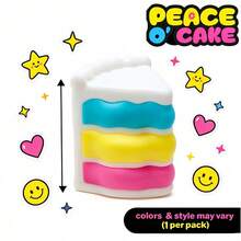 Juguete antiestrés de goma suave con forma de rebanada de pastel NeeDoh, juguete de apretón de rebote lento, regalo para niños y fiestas - Multicolor - Ver 1