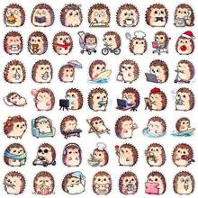50 piezas de pegatinas decorativas con dibujos de erizos de caricatura, pegatinas divertidas para equipaje, gabinete de exhibición, caja de almacenamiento - Erizo de dibujos animados - Ver 4